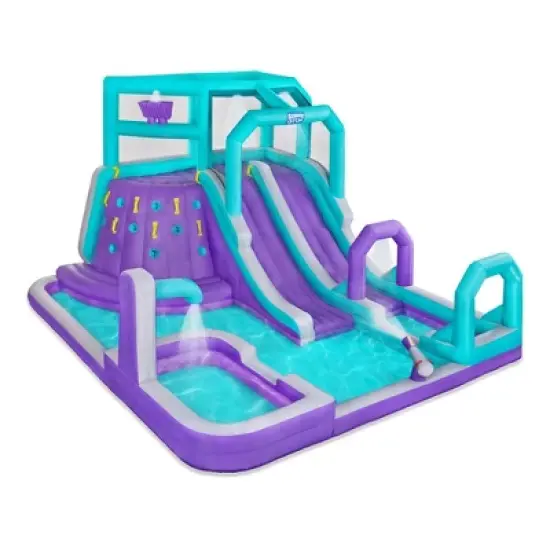 Sunny & Fun Mega Inflatable Kids Backyard Water Slide Park image {9}