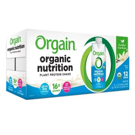 Orgain Organic Vegan Protein Shake - Vanilla Bean - 12ct image {2}