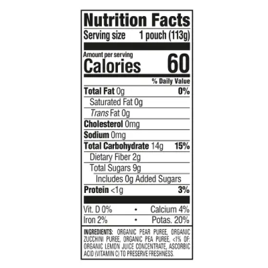 Happy Baby Organics Clearly Crafted Stage 2 Pears, Zucchini & Peas - 4oz image {6}