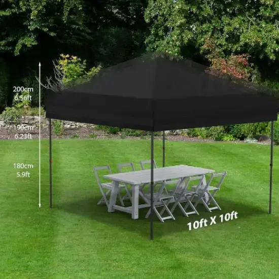 GustoWave 10x10 Ft Pop Up Canopy Tent Outdoor Canopy for Patio, Backyard image {2}