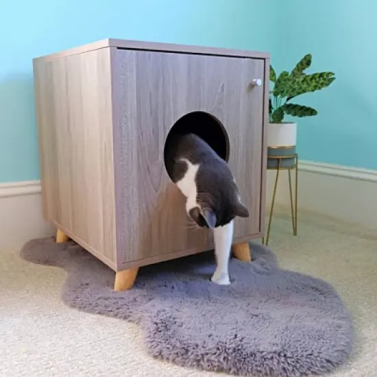 Midlee Hidden Cat Litter Box Furniture Enclosure image {2}