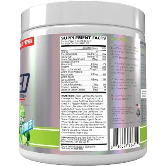 EHPlabs OxyShred Thermogenic Pre Workout & Fat Burner - Clinically Proven Preworkout Powder with Acetyl L Carnitine - Lime Cooler, 60 Servings image {6}