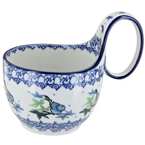 Blue Rose Polish Pottery 845 Ceramika Artystyczna Soup Mug image {19}