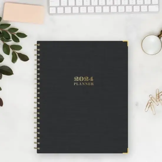 Day Designer 2024 Planner 8.5"x11" Weekly/Monthly Charcoal image {1}