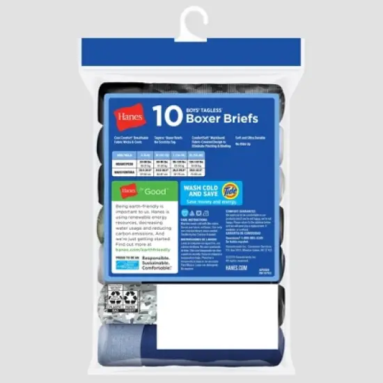 Hanes Boys' 10pk Camo Soft Comfort Boxer Briefs - Colors May Vary image {1}