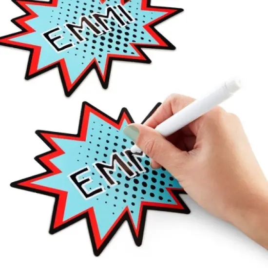 Juvale 60 Pack Superhero-Themed Bulletin Board Decorations for Classroom Decor, Comic Book Bubble Cutouts, 5x7 In image {4}