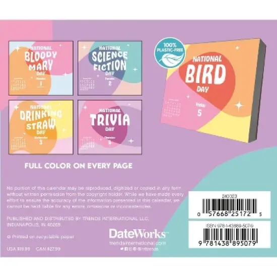 Trends International Inc. 2024 Daily Desk Calendar 4.25"x5" Celebrate image {7}