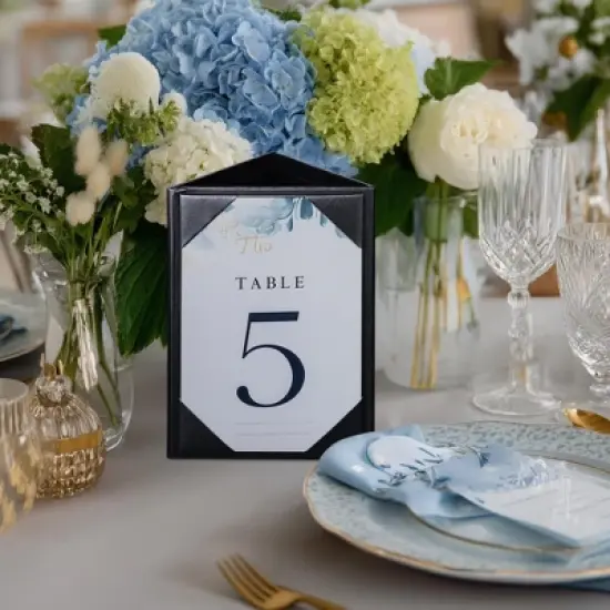 Yescom WeChef 20 Pack 4"x6" 3 Sides Table Tent Holder Menu Holder Bar Cafe Restaurant Black image {5}