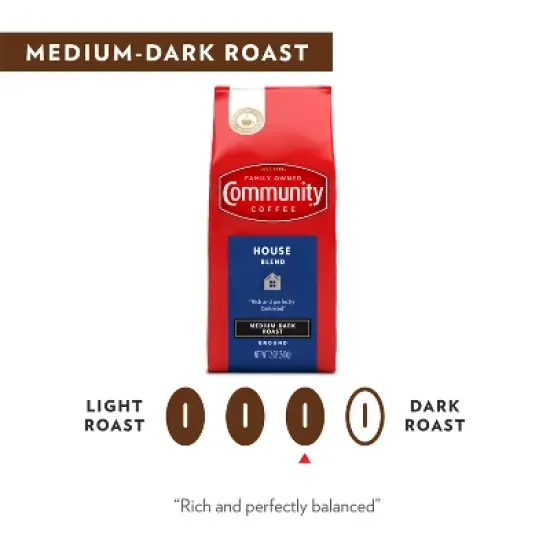 Community Coffee House Blend Medium Dark Roast Ground Coffee - 12oz image {2}