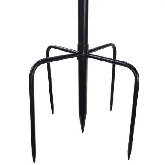 Alpine Corporation Antique Flower Kinetic Wind Spinner Stake: Iron Outdoor Art, 85" Height image {1}