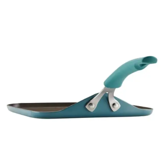 Rachael Ray Cook + Create Aluminum Nonstick Square Stovetop Griddle Pan 11" Agave Blue image {7}