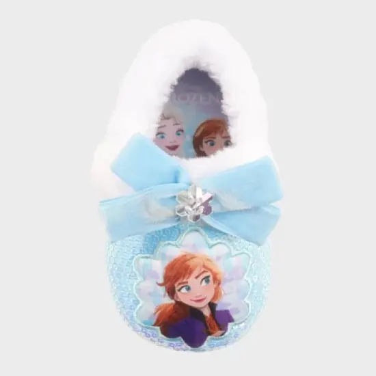 Toddler Girls' Frozen Sock Slippers - Blue image {2}