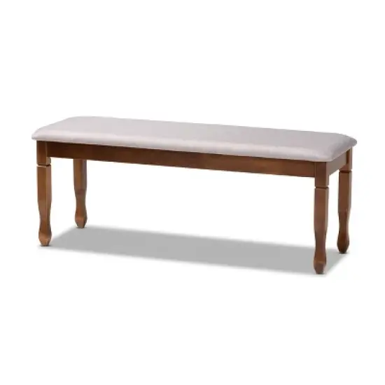 Corey Fabric Upholstered and Wood Dining Bench - Baxton Studio image {7}