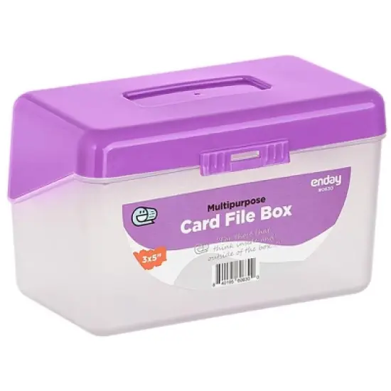 Enday  3" X 5" Index Card File Box image {8}