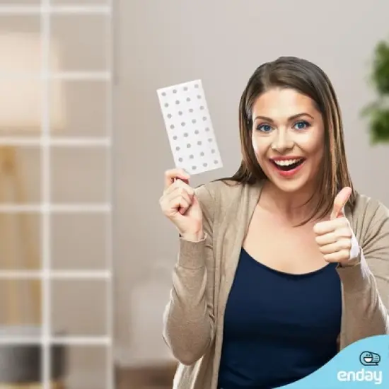 Enday White Reinforcement Label 544 Labels Per Pack image {1}