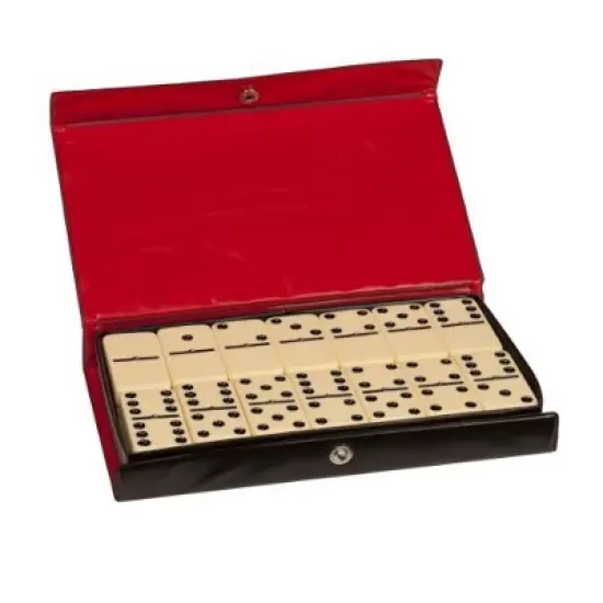 WE Games Double Nine Dominoes - Ivory Tiles, Thick Size image {1}