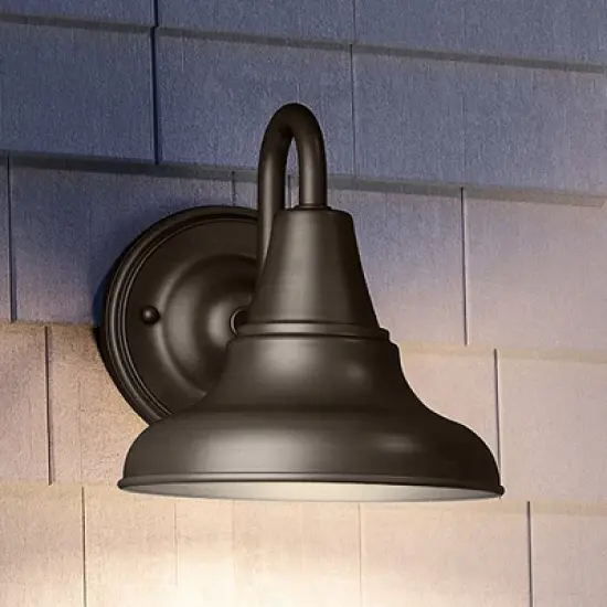 Urban Ambiance Luxury Industrial Outdoor Wall Sconce 8.25''H x 8''W,  Olde Bronze Finish,  Pittsburgh Collection, UHP1360 image {6}
