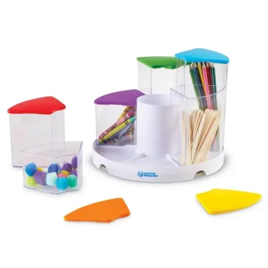 Learning Resources Create-a-Space See-Thru Spinning Bins image {1}