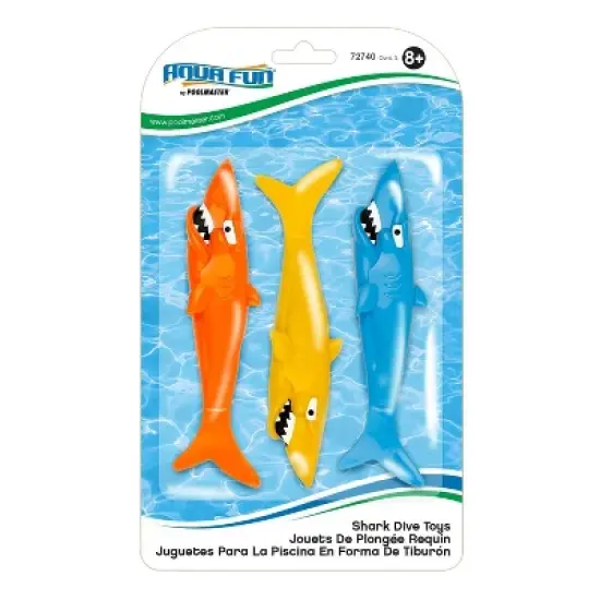 Poolmaster Shark Diving Toy Swimming Pool Game for Underwater Play - 3pk image {10}