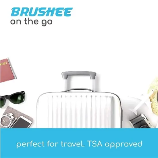 Brushee 4-in-1 (Paste + Brush + Floss + Pick) Disposable Prepasted Travel Toothbrush image {6}