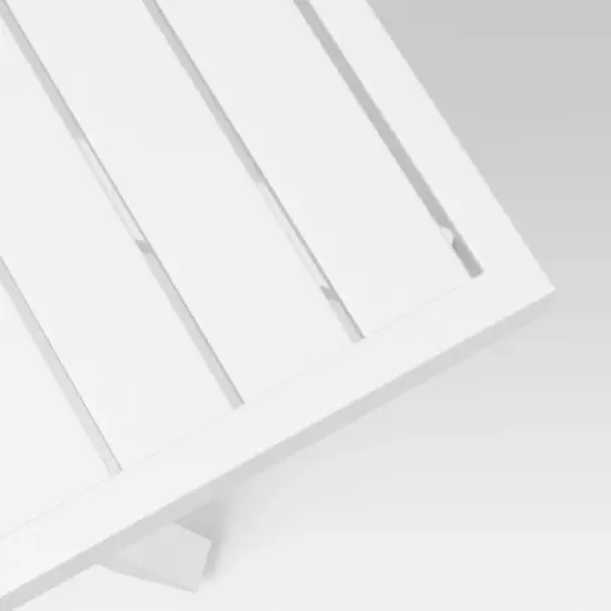 Seabury Steel 4 Person Square Patio Dining Table, Outdoor Furniture - White - Threshold&trade; image {3}