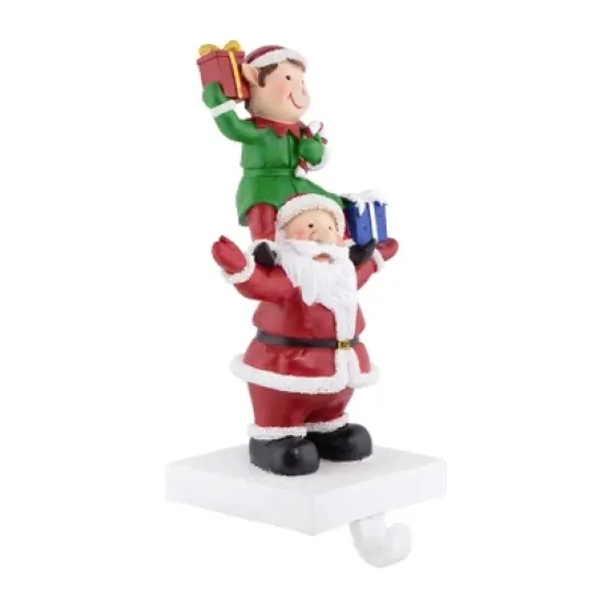 Northlight 8.75" Santa and Elf Christmas Stocking Holder image {4}