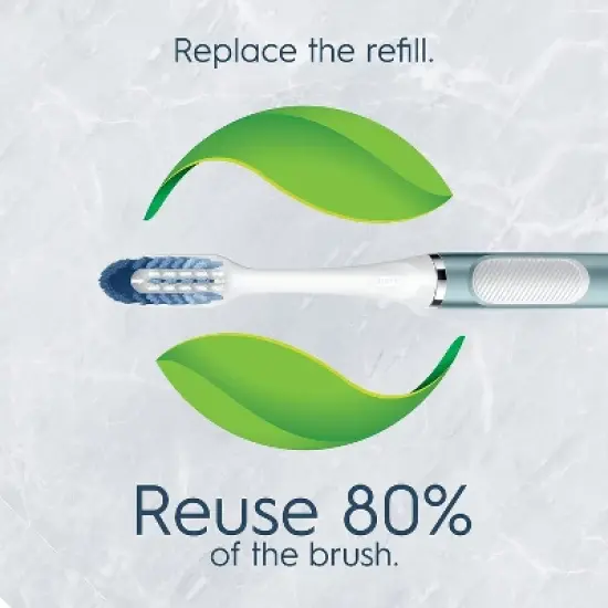 Oral-B Clic Toothbrush - Aqua with 2 Replaceable Brush Heads and Magnetic Brush Mount image {6}