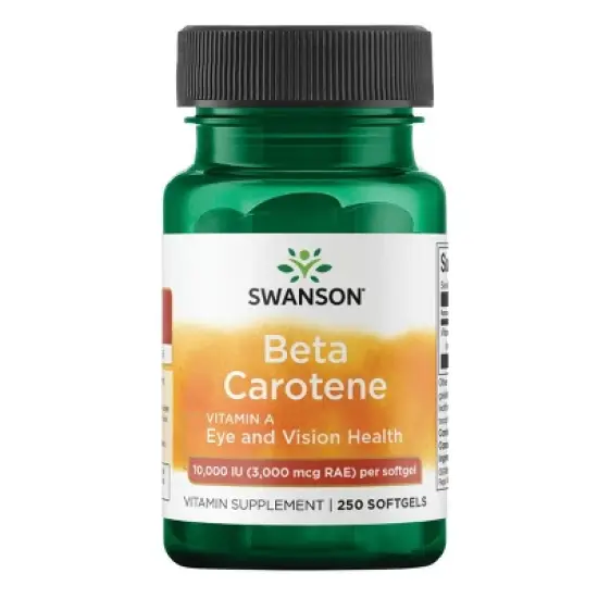 Swanson Beta-Carotene 10,000 Iu (3,000 mcg Rae) 250 Sgels image {5}