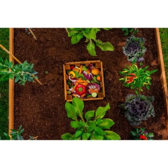 Vita 48"x48" Mezza Keyhole Square Garden Bed Planter image {2}
