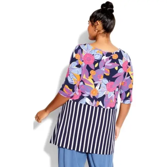 Women's Plus Size Pia Layered Top - navy | ZIM & ZOE image {1}