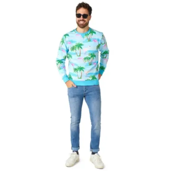 OppoSuits Men's Sweater - Flaminguy - Multicolor image {2}