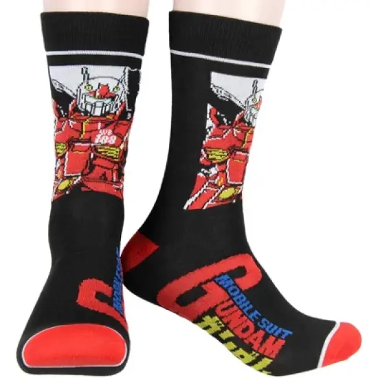 Mobile Suit Gundam Socks Mech Bots 5 Pack Adult Crew Socks Multicoloured image {3}