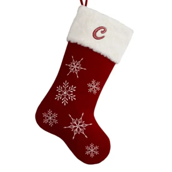 Personalization Mall Winter Wonderland Embroidered Initial Christmas Stocking image {4}