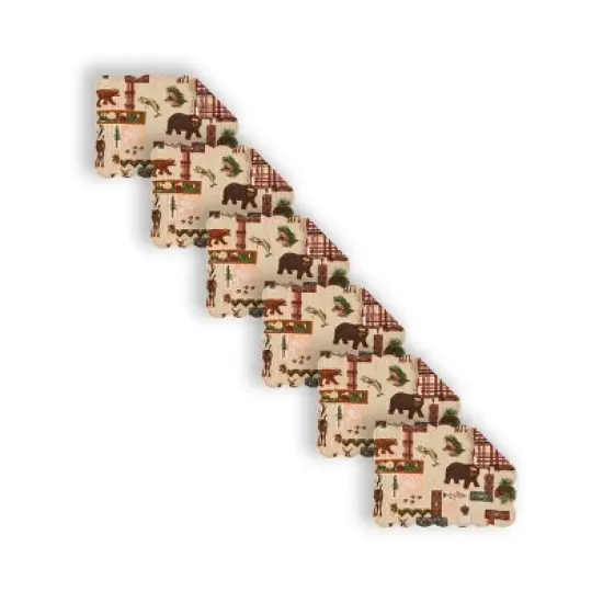 C&F Home Dakota Cotton Quilted Rectangular Reversible Placemats Set of 6, 13" x 19" image {1}