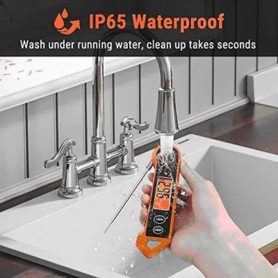 ThermoPro Digital Meat Thermometer TP19HW Waterproof Food Thermometer, Candy Cooking Grill Kitchen Thermometer with Magnet image {3}