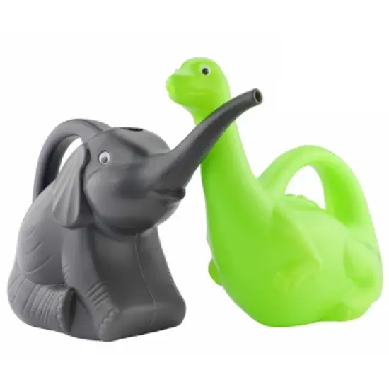 Cornucopia Brands Elephant & Dinosaur Watering Cans, 2pc Set; Kids' Novelty Animal Watering Cans image {8}
