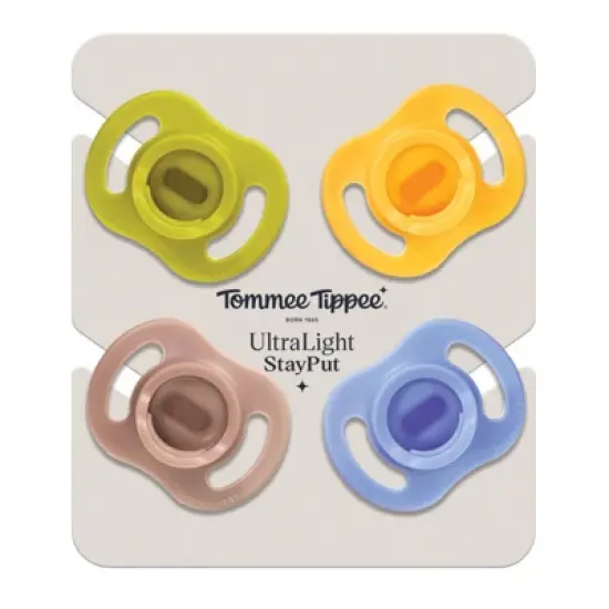 Tommee Tippee Ultra-Light Stay Put Silicone Pacifier 6-18 Months - Blue & Green - 4pk image {7}
