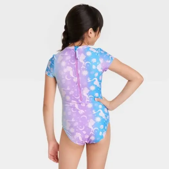 Girls' Mermaid One Piece Rash Guard - Cat & Jack&trade; image {2}