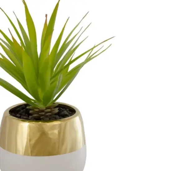 Northlight 7" Potted Green Artificial Sword Grass Plant image {3}