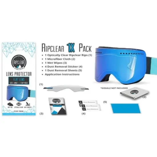 Ripclear Flat ( Cylindrical ) Lens Protector X1 Pack image {1}