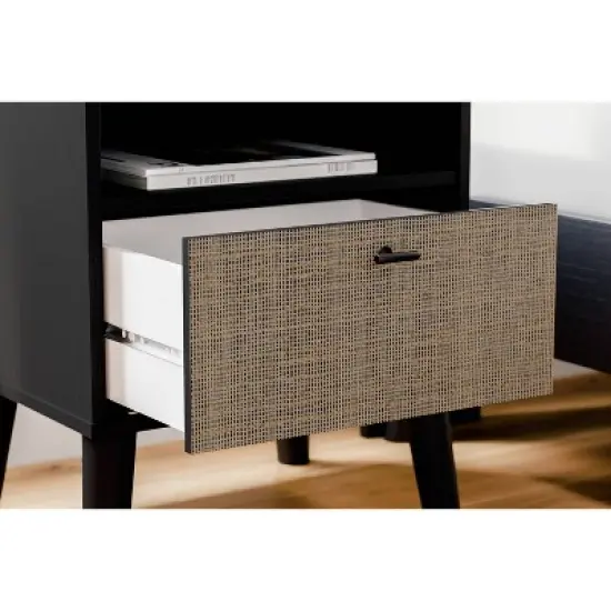 Charlang Nightstand Black/Gray/Beige - Signature Design by Ashley image {9}