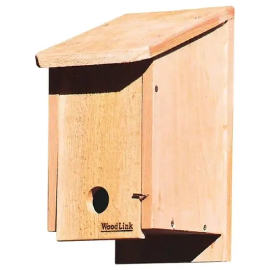 Woodlink Kiln-Dried Natural Cedar Wood Birdhouse Box for Winter Roosting and Shelter with Included Mounting Screws for Backyard Birds, Brown image {6}