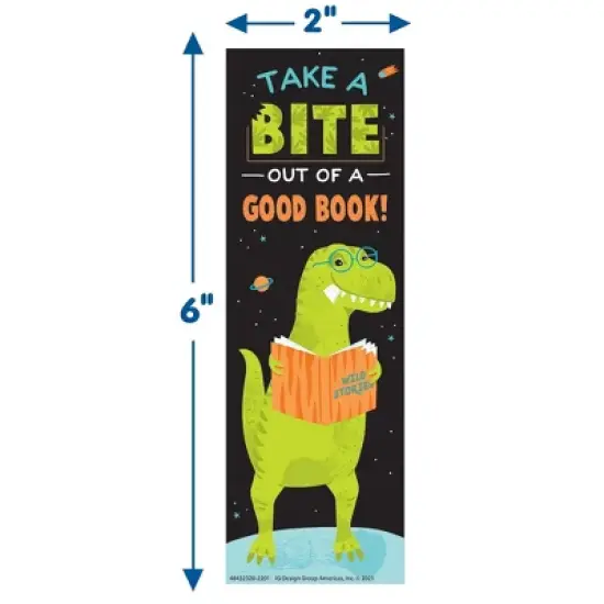 Eureka&reg; Dinosaur Take A Bite Out Of A Good Book Bookmarks, 36 Per Pack, 6 Packs image {2}