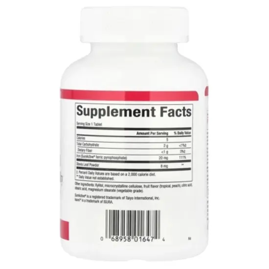 Natural Factors Easy Iron, 60 Chewable Tablets image {1}