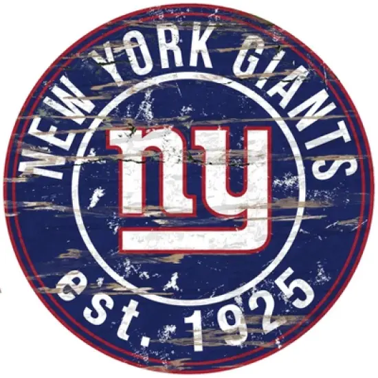 NFL Fan Creations Round Distressed Sign image {9}