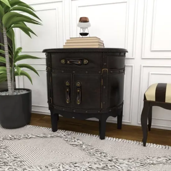 Wood Half Moon Buffet Dark Espresso - Olivia & May image {7}