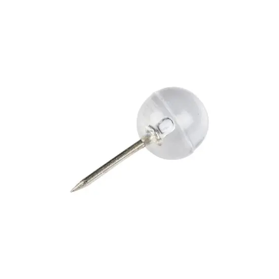 JAM PAPER Round Head Push Pins Clear 100/Pack (346RTCL) image {2}
