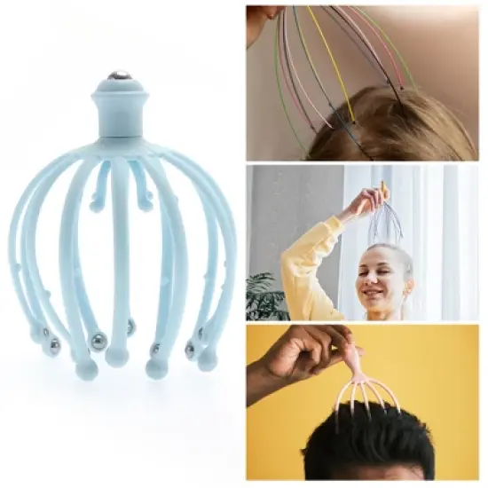 Unique Bargains Eighteen Claw Ball Bearing Style Head Massager 1 Pc image {3}