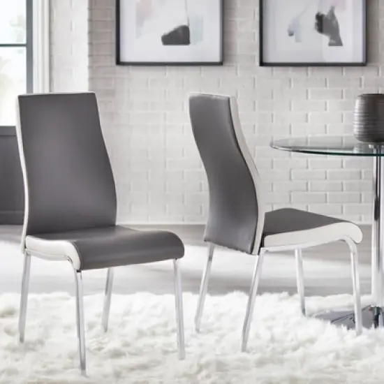 Set of 2 Nora Contemporary Dining Chairs - Buylateral image {6}