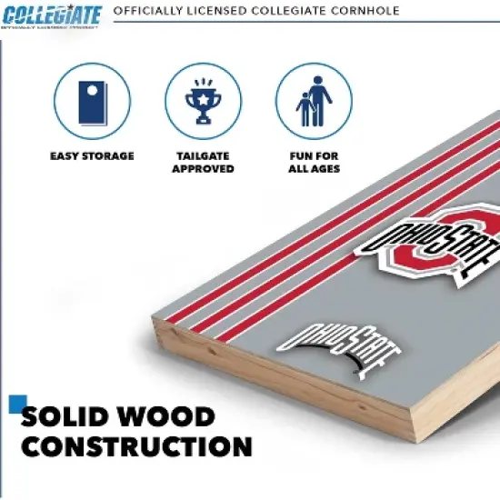 NCAA Ohio State Buckeyes 2'x3' Wood Cornhole Set image {2}